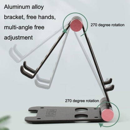 XY-02 Folding Live Aluminum Alloy Desktop Tablet Computer Mobile Phone Bracket(Silver) - Desktop Holder by PMC Jewellery | Online Shopping South Africa | PMC Jewellery