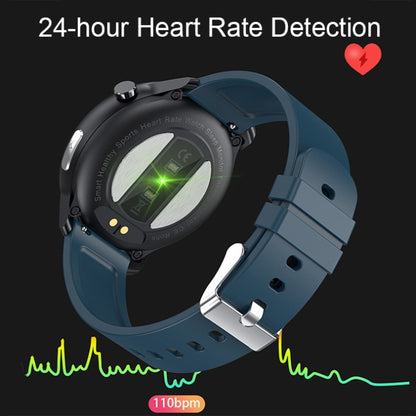 LOANIY E80 1.3 Inch Heart Rate Detection Smart Watch, Color: Blue Silicone - Smart Watches by LOANIY | Online Shopping South Africa | PMC Jewellery | Buy Now Pay Later Mobicred