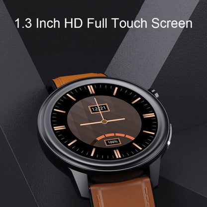 LOANIY E80 1.3 Inch Heart Rate Detection Smart Watch, Color: Black Leather - Smart Watches by LOANIY | Online Shopping South Africa | PMC Jewellery | Buy Now Pay Later Mobicred