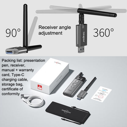 ASiNG A10 Green Light PPT Page Turning Pen Remote Control Presentation Pen, Capacity: 128M (Gray) -  by ASiNG | Online Shopping South Africa | PMC Jewellery