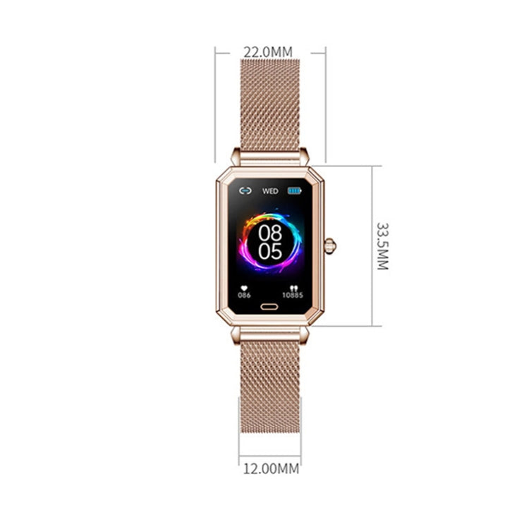 LOANIY HT2 1.28 Inch Heart Rate Detection Pedometer Smart Watch, Color: Gold Steel - Smart Watches by LOANIY | Online Shopping South Africa | PMC Jewellery | Buy Now Pay Later Mobicred