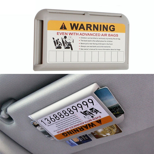 Car Sun Visor Card Holder Pass Fuel Card Holder Parking Number Card(Gray Bagged) - Stowing Tidying by PMC Jewellery | Online Shopping South Africa | PMC Jewellery