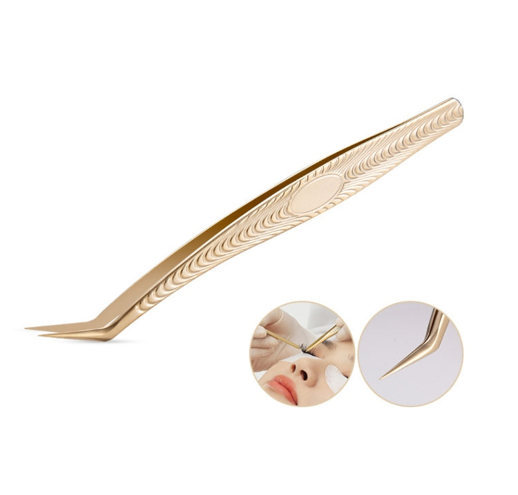 Eyelash Clip Eyelash Tweezers High Precision Eyelash Extension Tool(Golden Feather Clip) - Tools by PMC Jewellery | Online Shopping South Africa | PMC Jewellery