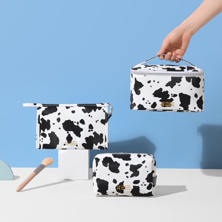 Waterproof PU Cosmetic Bag Milk Pattern Cosmetics Storage Bag, Style: Square Bag - Storage Boxes by PMC Jewellery | Online Shopping South Africa | PMC Jewellery