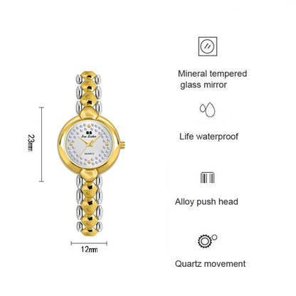 BS Bee Sister FA1691  Ladies Diamond Watch Jewelry Chain Watch(Gold) - Alloy Watches by BS Bee Sister | Online Shopping South Africa | PMC Jewellery | Buy Now Pay Later Mobicred