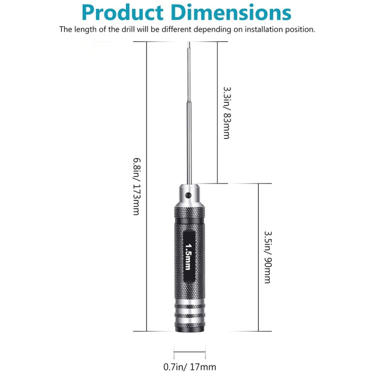 BRDRC 4 In 1 Drone Repair And Disassembly Tool Inner Hexagonal T6/T9 Screwdriver(Black) - Tools by BRDRC | Online Shopping South Africa | PMC TechLife | Buy Now Pay Later Mobicred