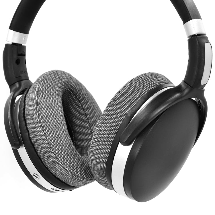 1 Pair Sponge Sleeve Ear Cushion for Sennheiser HD4.50BT HD4.40BTNC(PU Leather + Linen Gray) - Earmuff & Pad by PMC Jewellery | Online Shopping South Africa | PMC Jewellery