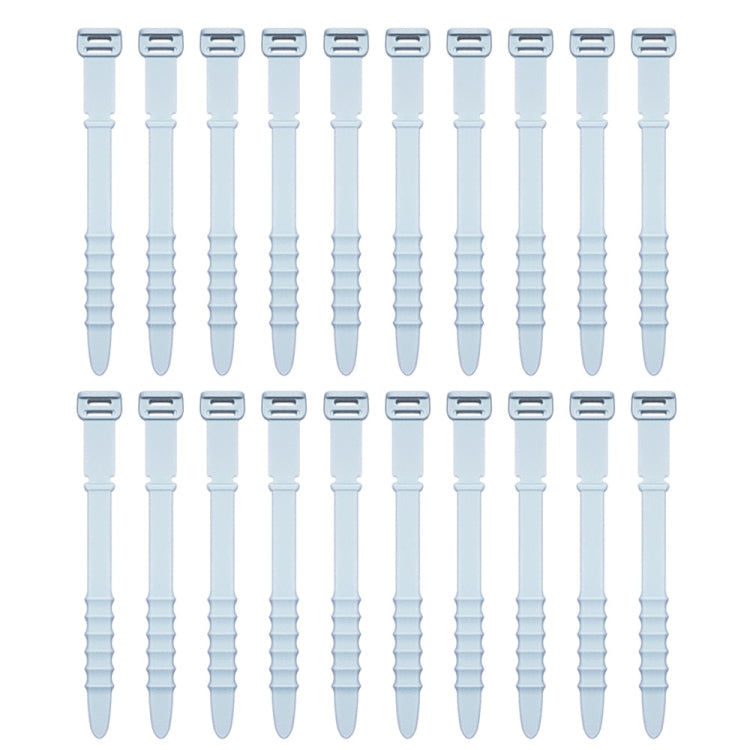 3 Sets 20pcs/Set  Fishbone Silicone Cable Tie Cable Organizer Winder, Color: White Ice Color - Cable Organizer by PMC TechLife | Online Shopping South Africa | PMC TechLife