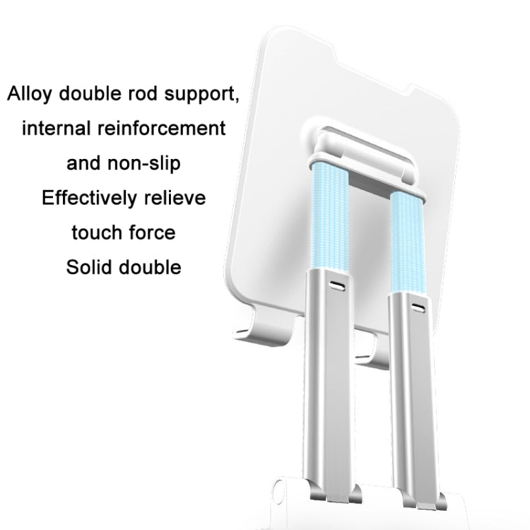 Tablet Mobile Phone Desktop Double Pole Lifting Folding Bracket, Color: White (Large) - Desktop Holder by PMC Jewellery | Online Shopping South Africa | PMC Jewellery