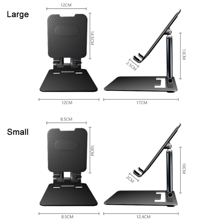 Tablet Mobile Phone Desktop Double Pole Lifting Folding Bracket, Color: Black (Small) - Desktop Holder by PMC Jewellery | Online Shopping South Africa | PMC Jewellery