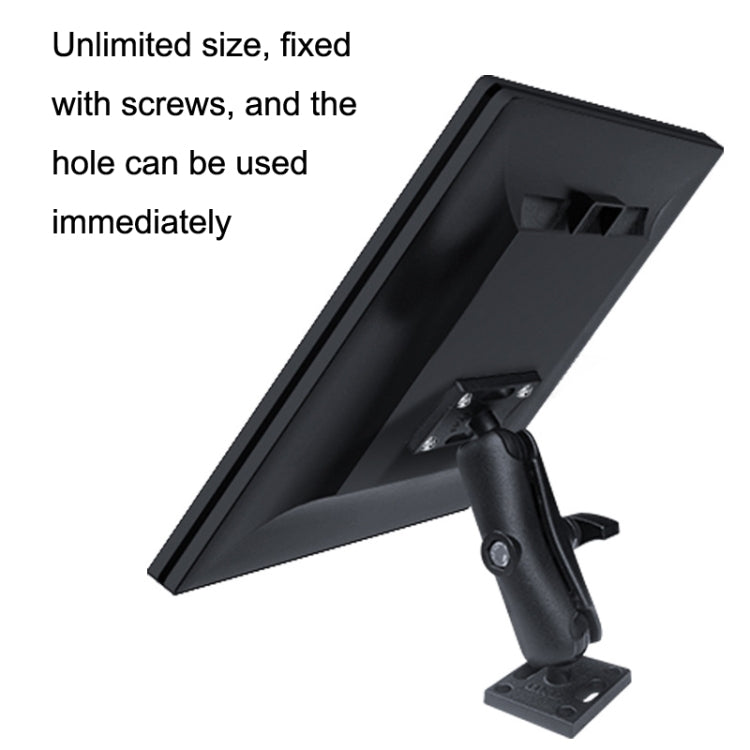 KZ06J Monitor Mount Tablet PC Aluminum Alloy Agricultural Machinery Bracket, Style: Ellipse+Link+Middle Square - Desktop Holder by PMC Jewellery | Online Shopping South Africa | PMC Jewellery