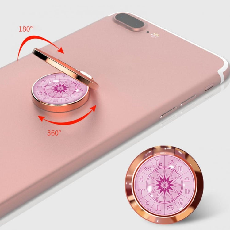 3 PCS Epoxy Constellation Mobile Phone Ring Holder Ring Buckle(Cherry Purple) - Ring Holder by PMC Jewellery | Online Shopping South Africa | PMC Jewellery