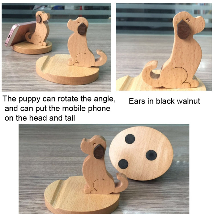 Wooden Mobile Phone Bracket Beech Lazy Mobile Phone Holder,Style: Golden Retriever - free shipping - PMC TechLife - Order now!