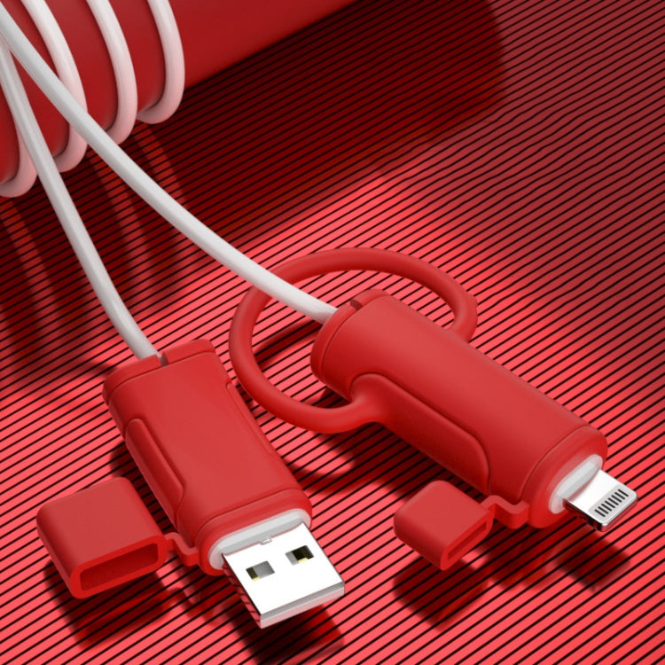 3 PCS Soft Washable Data Cable Silicone Case For Apple, Spec: Type-C (Red) - Cable Organizer by PMC TechLife | Online Shopping South Africa | PMC TechLife
