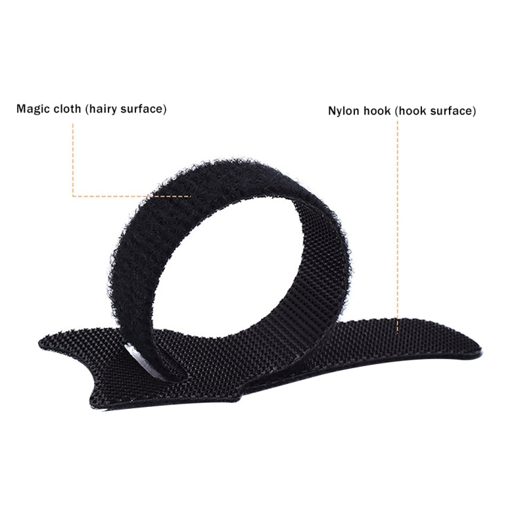 50 PCS  T-shape Self-Adhesive Data Cable Organizer Bundles 12 x 150mm Black - Cable Organizer by PMC TechLife | Online Shopping South Africa | PMC TechLife