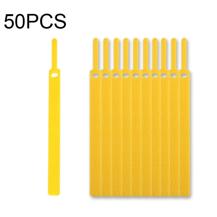 50 PCS Needle Shape Self-adhesive Data Cable Organizer Colorful Bundles 12 x 145mm(Yellow) - Cable Organizer by PMC Jewellery | Online Shopping South Africa | PMC Jewellery