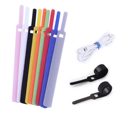 50 PCS Needle Shape Self-adhesive Data Cable Organizer Colorful Bundles 12 x 145mm(Black) - Cable Organizer by PMC Jewellery | Online Shopping South Africa | PMC Jewellery