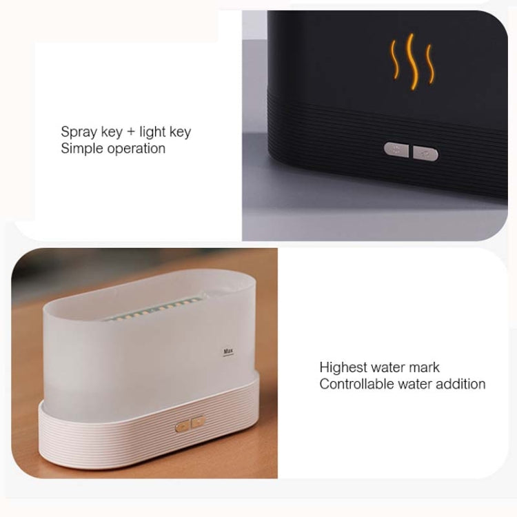 7 Color Flame Aromatherapy Machine Home Office Desk Air Humidifier(White) - Air Purifiers & Parts by PMC Jewellery | Online Shopping South Africa | PMC Jewellery