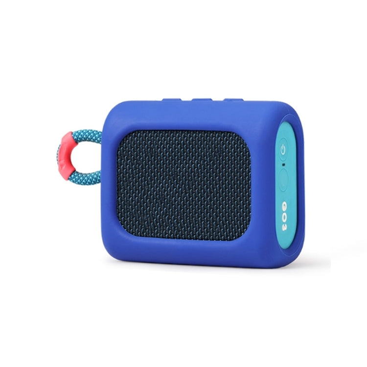 For JBL GO3 Dust-proof Silicone Case Anti-fall Speaker Case(Blue) - Protective Case by PMC Jewellery | Online Shopping South Africa | PMC Jewellery