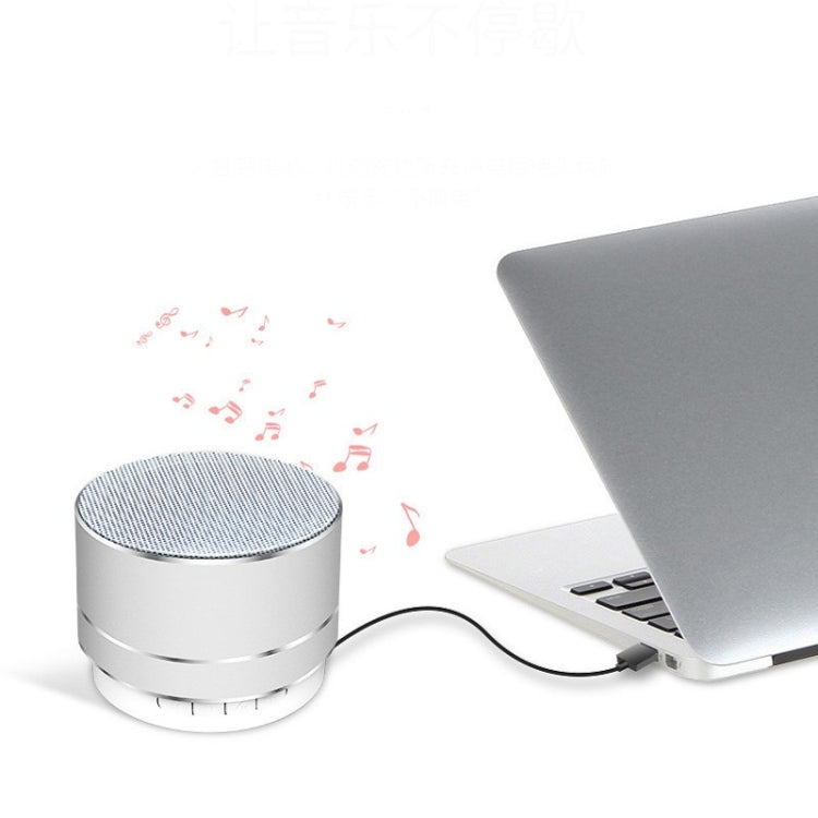 A10 Mini Metal Wireless Bluetooth Speaker(Golden) - Mini Speaker by PMC Jewellery | Online Shopping South Africa | PMC Jewellery