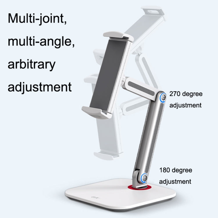 SSKY X38 Desktop Phone Tablet Stand Folding Online Classes Support, Style: Long Arm Charging Version (White) - Desktop Holder by SSKY | Online Shopping South Africa | PMC Jewellery