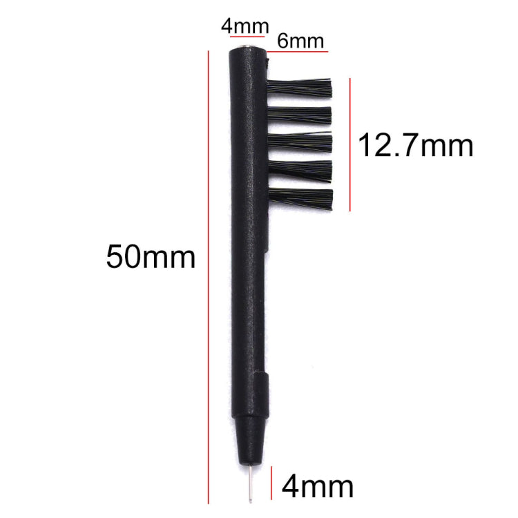 2 PCS 3 In 1 Hearing Aid Cleaning Brush with Wax Loop and Battery Magnet(Black) - Others by PMC Jewellery | Online Shopping South Africa | PMC Jewellery