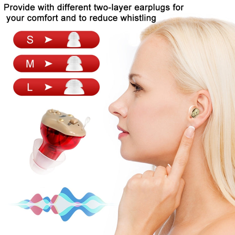 GM-915 Type-C Port CIC Hearing Aids Rechargeable Invisible Sound Amplifier(Red Blue) - Hearing Aids by PMC Jewellery | Online Shopping South Africa | PMC Jewellery