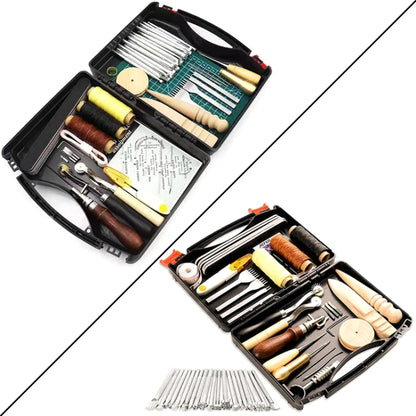 59 In 1 Handmade Leather DIY Tool Set Sewing Craft Tool Set, Style: A5 Pads - DIY Apparel Sewing by PMC Jewellery | Online Shopping South Africa | PMC Jewellery