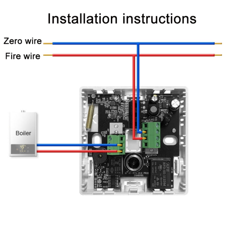 WiFi Wireless Water Heating Gas Boiler Thermostat(White) - Thermostat & Thermometer by PMC Jewellery | Online Shopping South Africa | PMC Jewellery