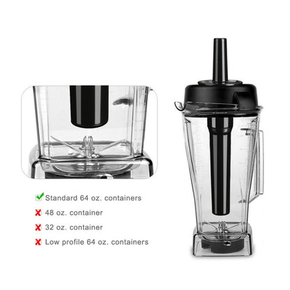 For Vitamix 760/5000/5200 Blenders Standard 64oz Container Blender Tamper Tool(Black) - Kitchen Machine Accessories by PMC Jewellery | Online Shopping South Africa | PMC Jewellery