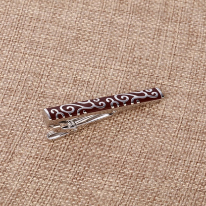 2 PCS Brass Polished Gum Pattern Business Men Tie Clip, Color: Golden Pattern - Tie clip by PMC Jewellery | Online Shopping South Africa | PMC Jewellery