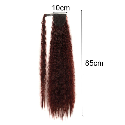 MST8568 Invisible Adhesive Bandage Wigs Corn Perm Long Ponytail Wigs(1001A) - Wigs by PMC Jewellery | Online Shopping South Africa | PMC Jewellery