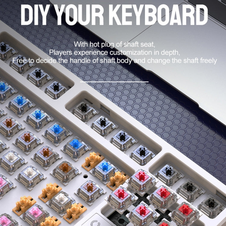 ZIYOU LANG K87 87-key RGB Bluetooth / Wireless / Wired Three Mode Game Keyboard, Cable Length: 1.5m, Style: Banana Shaft (Micr-light) - Wireless Keyboard by ZIYOU LANG | Online Shopping South Africa | PMC Jewellery