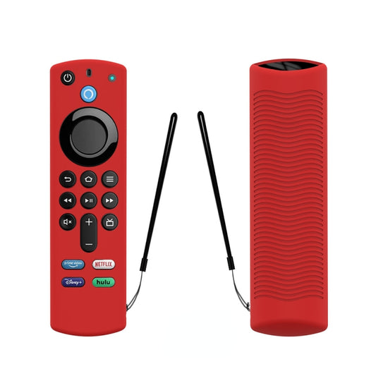 2 PCS Y27 For Alexa Voice Remote 3rd Gen Silicone Non-slip Protective Cover(Red) - Remote Control Covers by PMC Jewellery | Online Shopping South Africa | PMC Jewellery