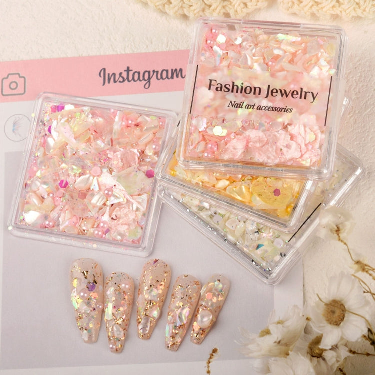 3 Boxes Nail Decorations Shell Sequins Nail Jewelry(02 Peach Pink) - free shipping - PMC TechLife - Order now!