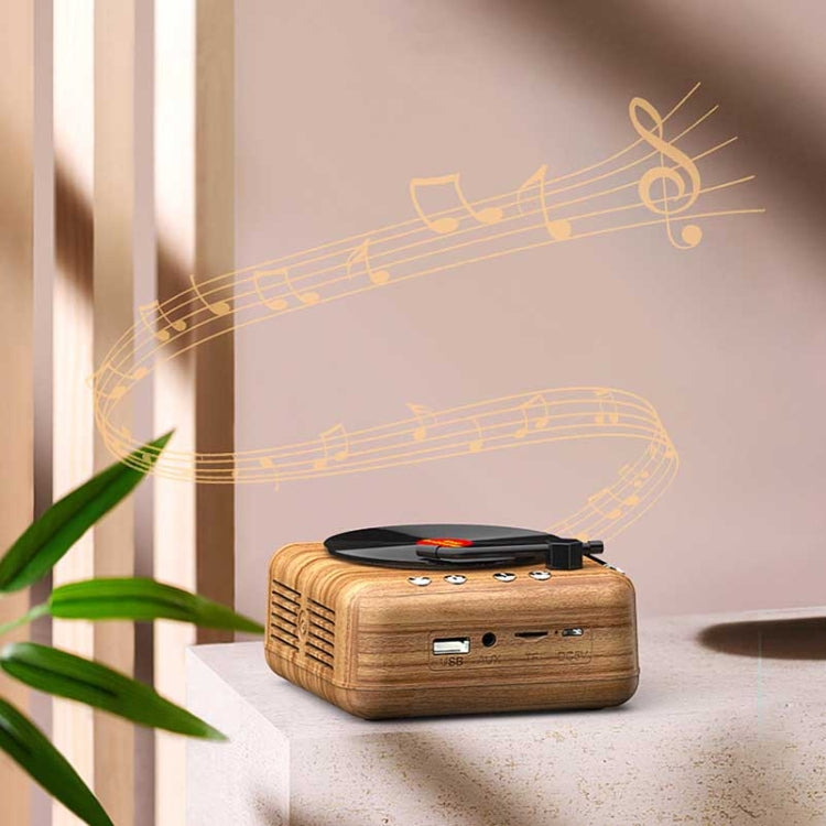 Manovo H3 Retro Vinyl Record Player Shape Mini Bluetooth Speaker, Color: White - Desktop Speaker by PMC Jewellery | Online Shopping South Africa | PMC Jewellery