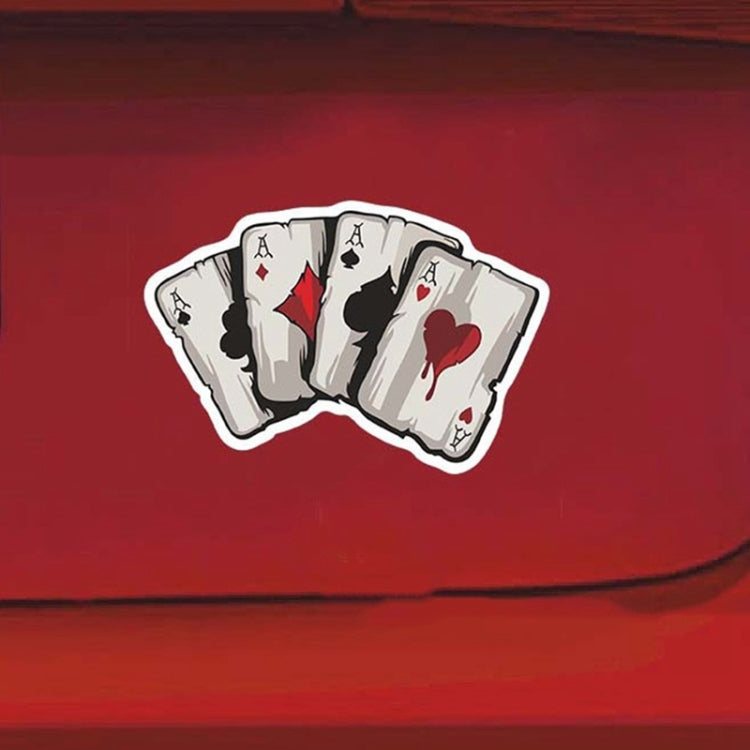 10pcs Colourful Spray-painted Reflective Playing Card Sticker - Decorative Sticker by PMC TechLife | Online Shopping South Africa | PMC TechLife