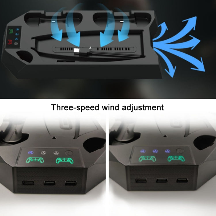 For PS5 DE/UHD 2 In 1 Handheld Console Cooling Stand Fan Base(White) - free shipping - PMC TechLife - Order now!