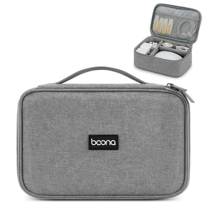 Baona Multifunctional Earphone Data Cable Digital Storage Bag, Spec: Single-layer (Gray) - Digital Storage Bag by Baona | Online Shopping South Africa | PMC Jewellery | Buy Now Pay Later Mobicred