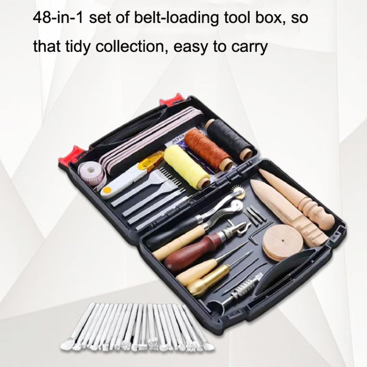 48 In 1 Handmade Leather DIY Tool Set Sewing Craft Tool Set - DIY Apparel Sewing by PMC Jewellery | Online Shopping South Africa | PMC Jewellery