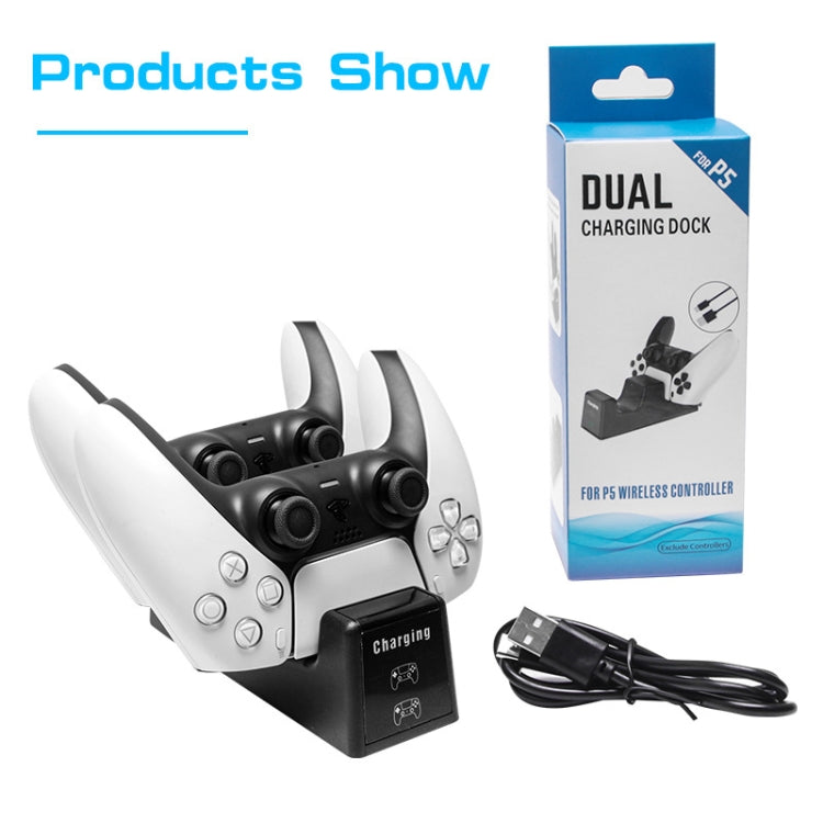 For PS5 SYP-1018 Gamepad Charging Bracket Dual Dock Charger with LED Indicator - Charger & Power by PMC TechLife | Online Shopping South Africa | PMC TechLife