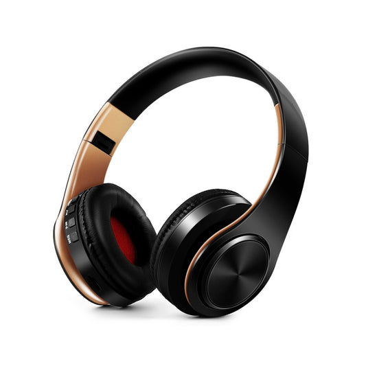 LPT660 Bluetooth Wireless Headset HIFI Stereo Sports Headphones(Black+Gold) - Headset & Headphone by PMC Jewellery | Online Shopping South Africa | PMC Jewellery