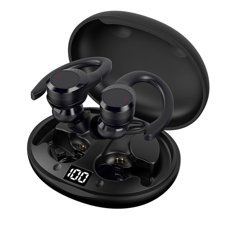 AX9 Noise Reduction Digital Display With Charging Bin Bluetooth Headset(Black) - Bluetooth Earphone by PMC TechLife | Online Shopping South Africa | PMC TechLife