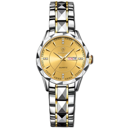 BINBOND B5552 Luminous Multifunctional Business Calendar Quartz Watch(Female-Inter-gold-Gold) - Metal Strap Watches by BINBOND | Online Shopping South Africa | PMC Jewellery | Buy Now Pay Later Mobicred