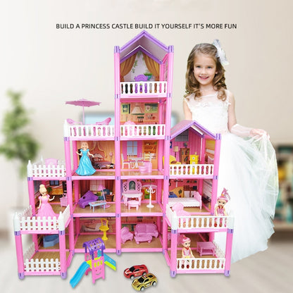 DSJ55-C 222pcs/set Children Passing Domestic Toy Doll House Princess Castle Set Simulation Disguise House - Pretend Play Toys by PMC Jewellery | Online Shopping South Africa | PMC Jewellery