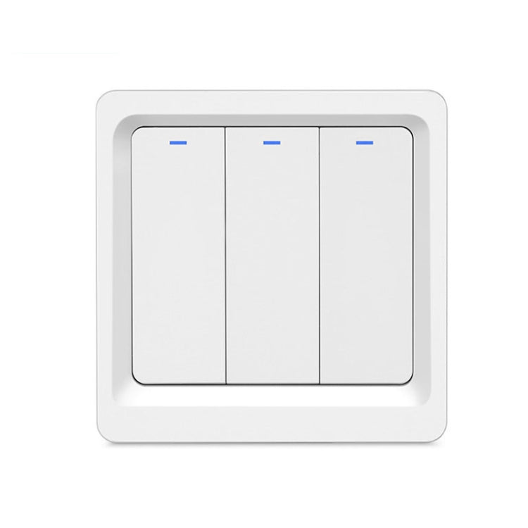 Tuya ZigBee Smart Single-fire Zero-fire Sharing Switch Phone Control Voice Panel EU Plug, Spec: 3 Buttons - Smart Switch by PMC Jewellery | Online Shopping South Africa | PMC Jewellery