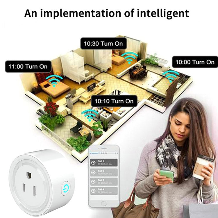 Tuya Smart App Wifi Smart Socket Phone Remote Timing Voice Switch Supports Alexa UK Plug, Style: 16A Power Model - Smart Socket by PMC TechLife | Online Shopping South Africa | PMC TechLife