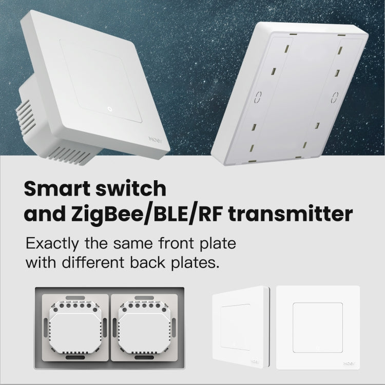 Tuya ZigBee Smart Single-fire Zero-fire Sharing Timing Voice Wall Switch EU Plug, Style: 2 Ways (White Scene Casual Post) - Smart Switch by PMC TechLife | Online Shopping South Africa | PMC TechLife