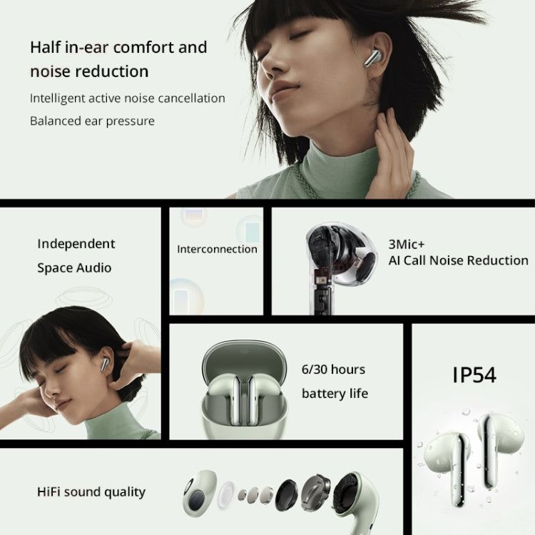 Original Xiaomi Buds 4 Wireless Bluetooth 5.3 3 Mic Active Noise Reduction Earphone(Black) - Bluetooth Earphone by Xiaomi | Online Shopping South Africa | PMC Jewellery