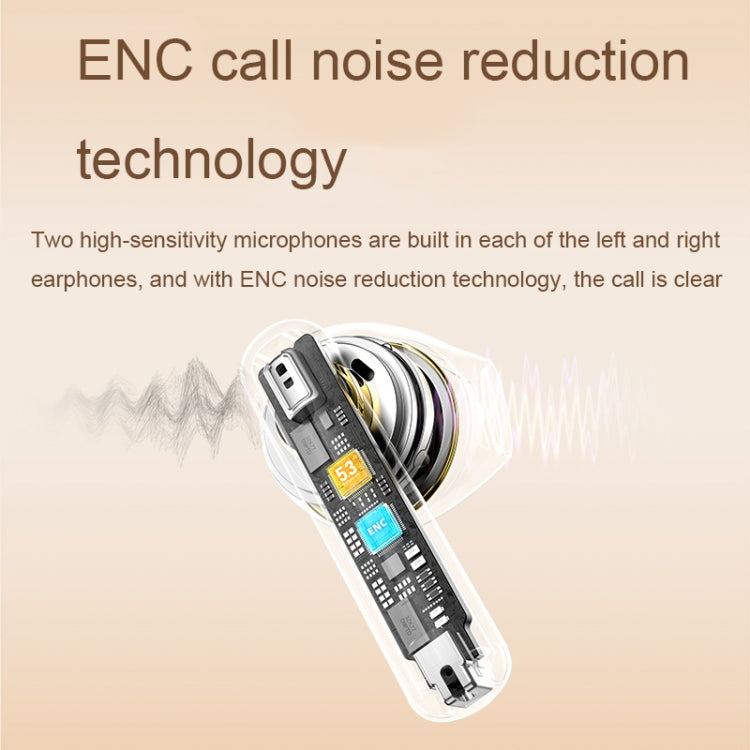 REMAX CozyBuds 2E ENC Dual-microphone Noise Canceling Wireless Bluetooth Headphones(Beige) - Bluetooth Earphone by REMAX | Online Shopping South Africa | PMC TechLife | Buy Now Pay Later Mobicred